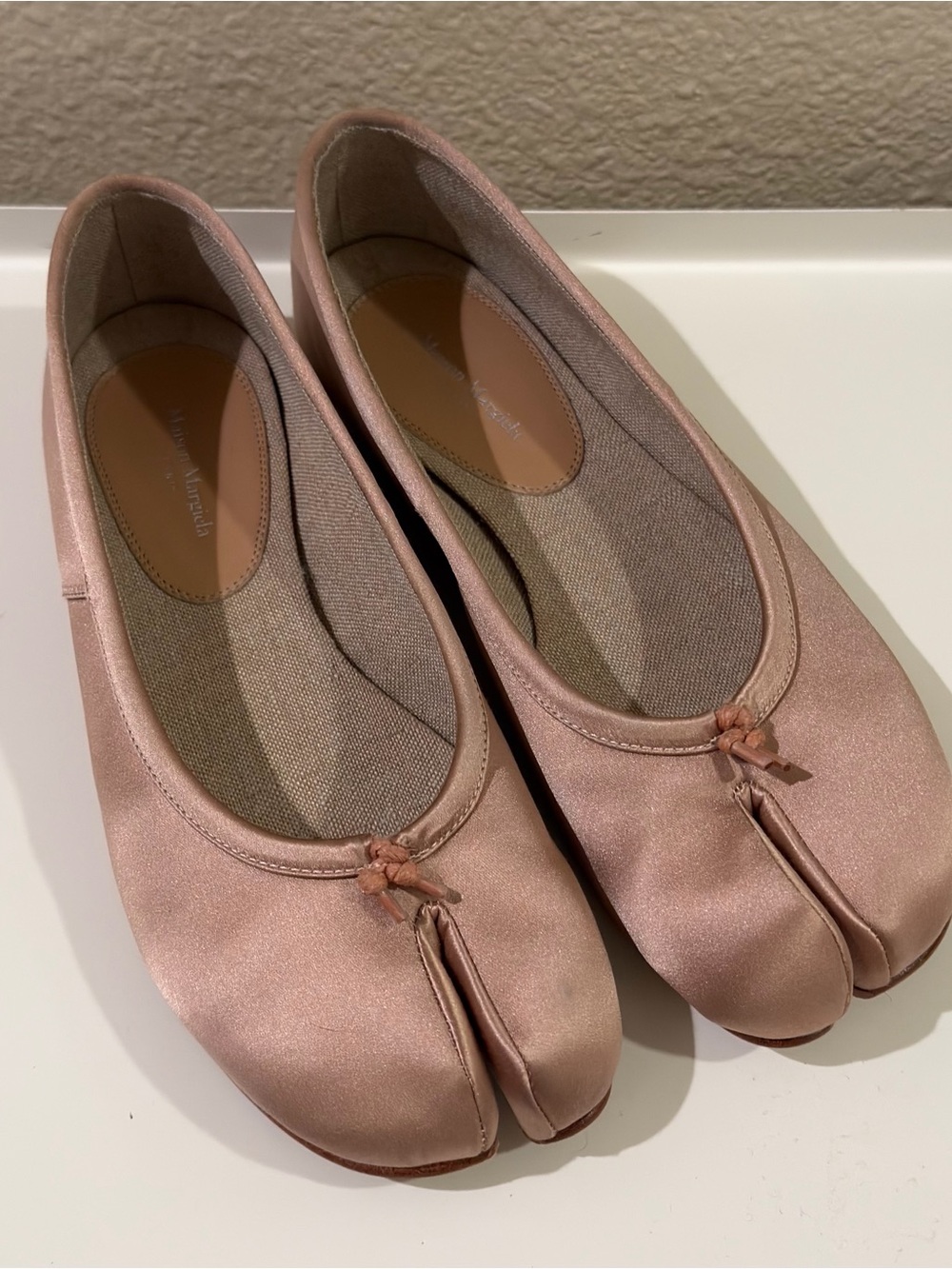 Maison Martin Margiela Pink Satin Tabi Ballerina Flats